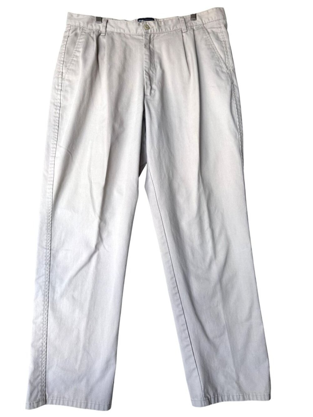 Blue Generation Mens Vintage Pleated Pants 38W Cotton Blend Beige Casual